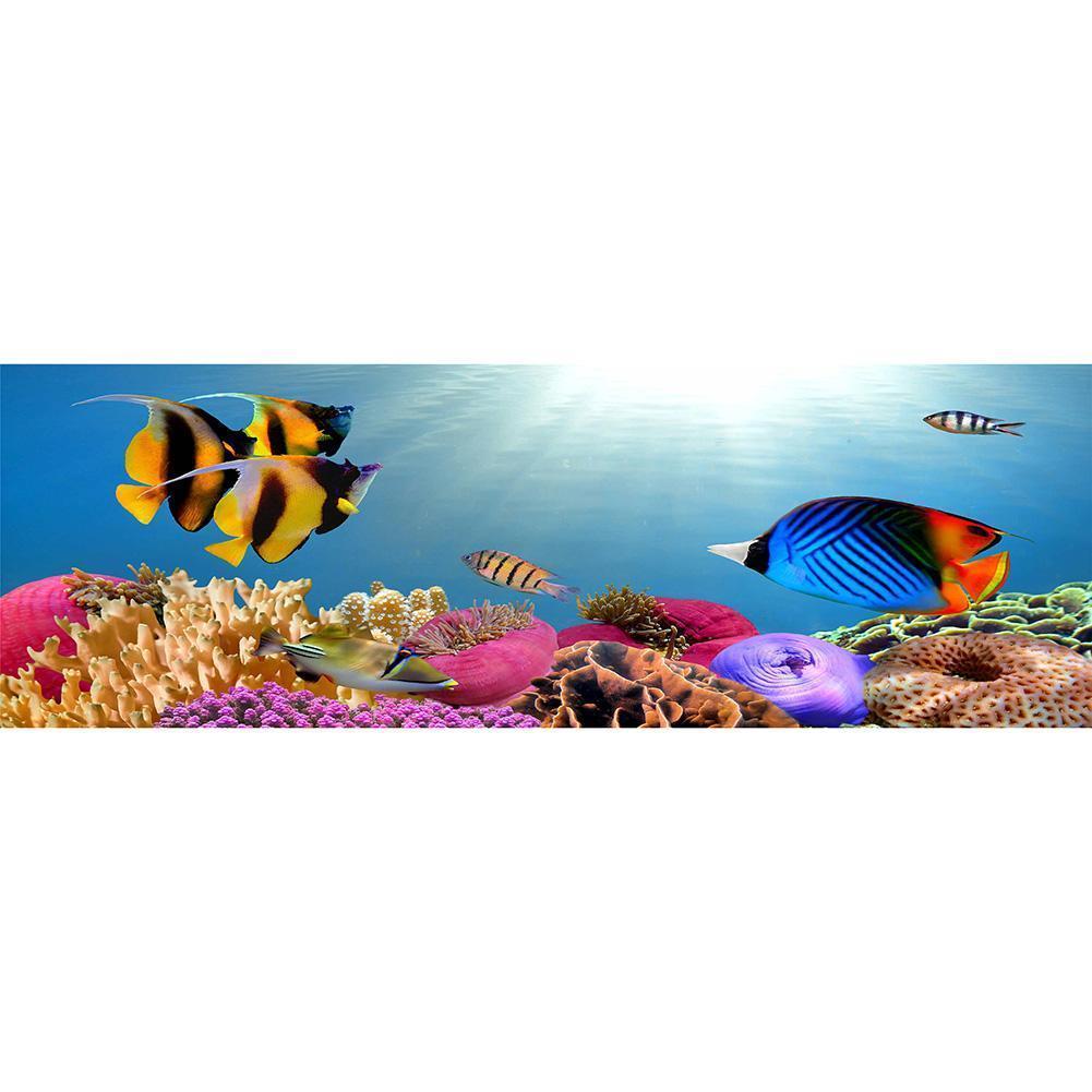 Free Ocean Fish - Full Drill Diamond Painting - 80x30cm