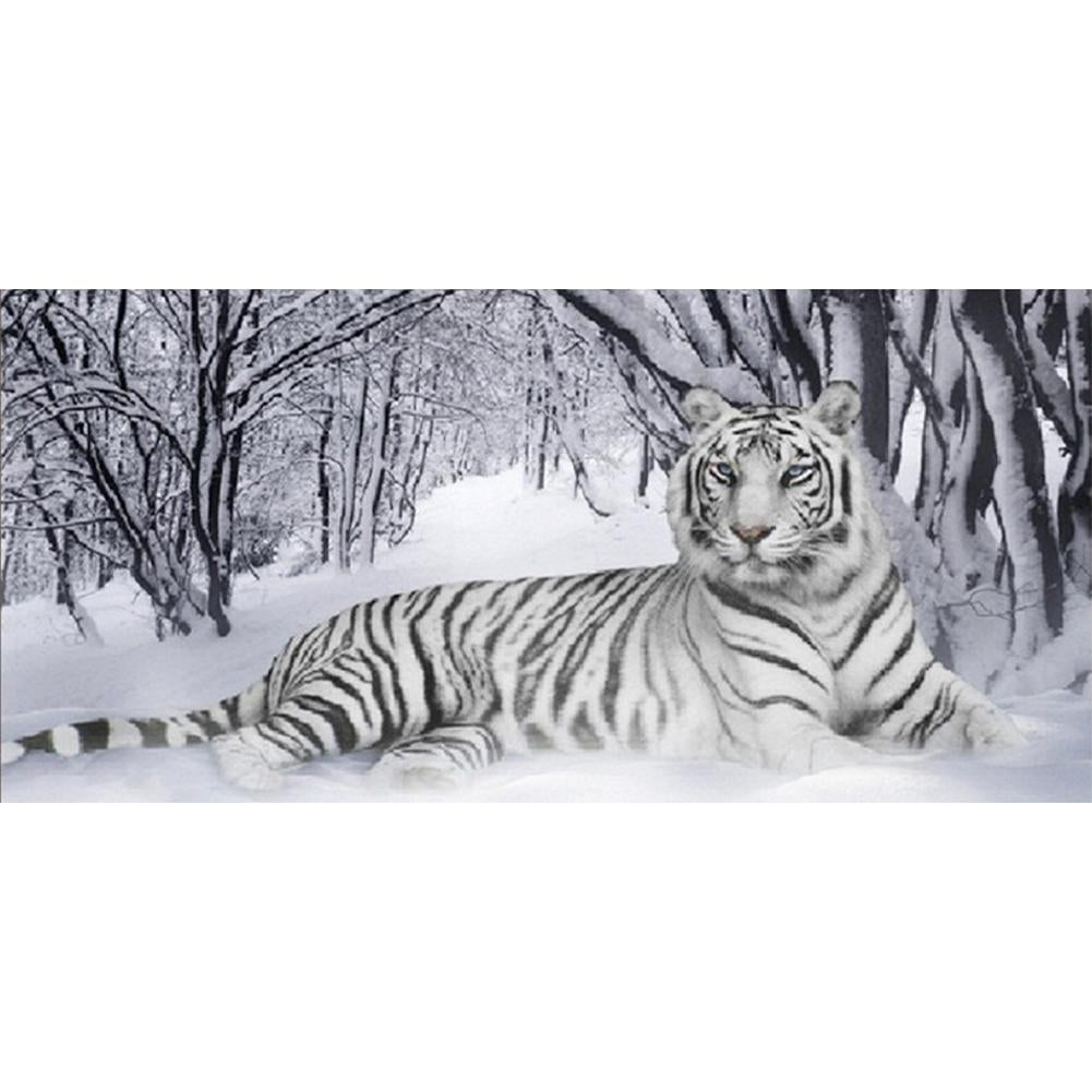 Snow Tiger - Full Drill Diamond Painting - 90x45cm