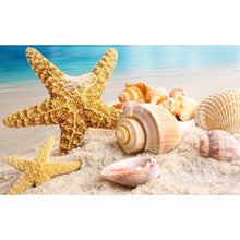 Load image into Gallery viewer, Conch Seastars on the beach - Full Drill Diamond Painting
