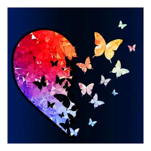 Butterfly Heart - Full Drill Diamond Painting