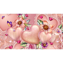Load image into Gallery viewer, Pink Love Heart - Full Drill Diamond Painting
