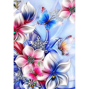 Flower Butterfly - Full Drill Diamond Painting