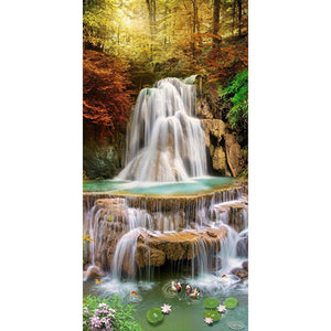 Waterfall Landscape - Full Drill Diamond Painting - 85x45cm