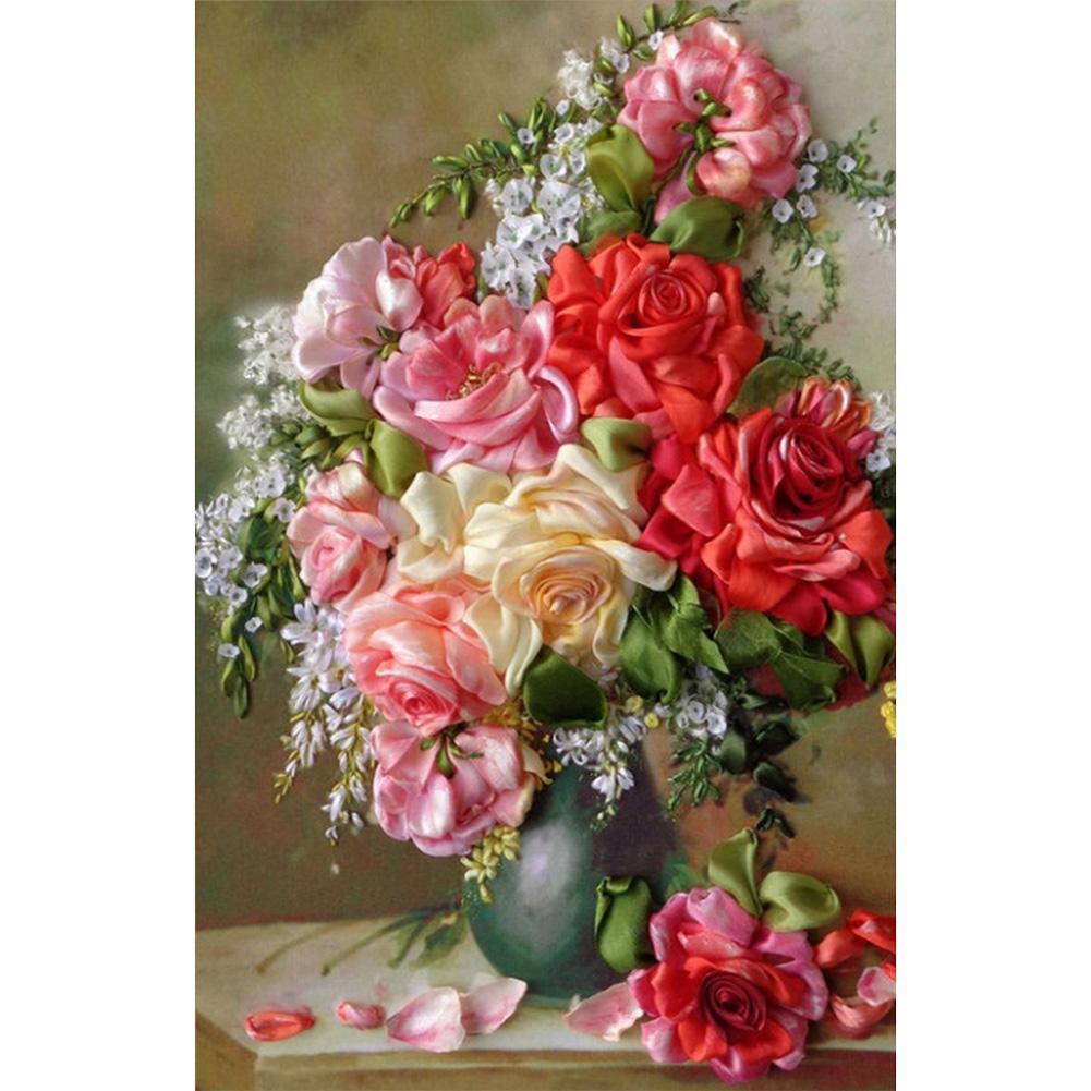 Flower - Full Drill Diamond Painting - 60x40cm