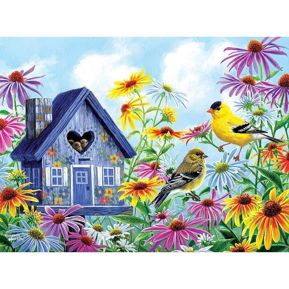 Bird Flower - Full Drill Diamond Painting