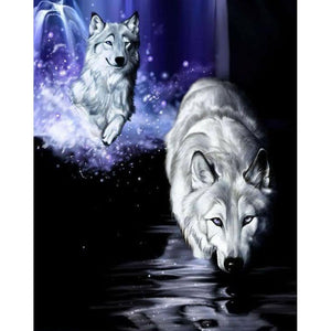 Running White Wolf - Full Drill Diamond Painting