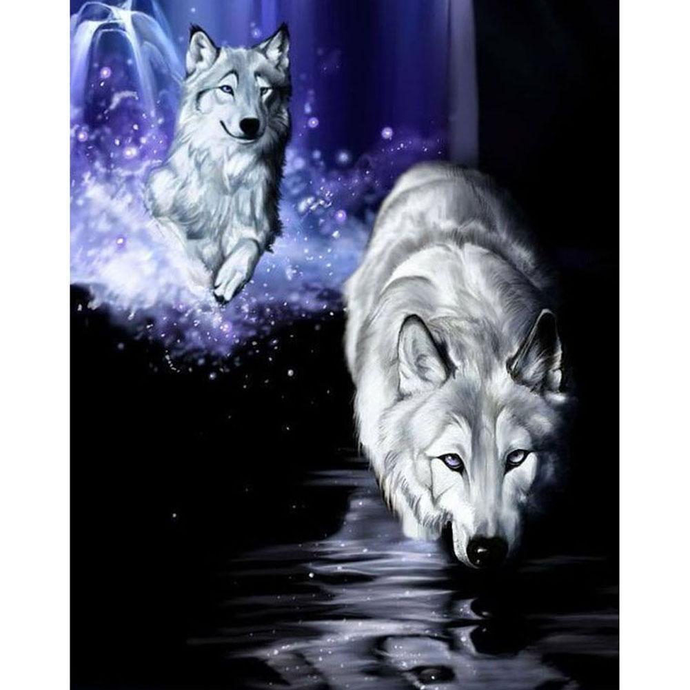 Running White Wolf - Full Drill Diamond Painting