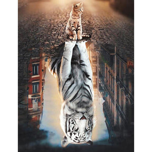 Cat & Tiger - Full Drill Diamond Painting
