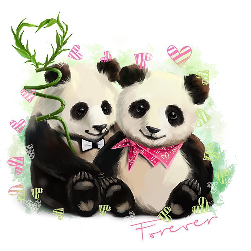 Panda Love - Full Drill Diamond Painting