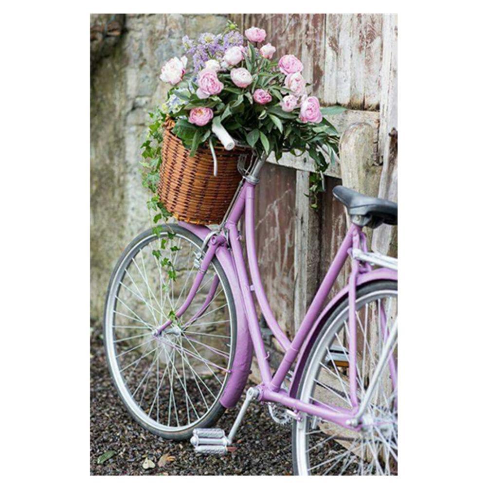 Flowers bike - Full Drill Diamond Painting