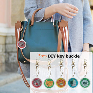 5pcs Animal DIY Keychain