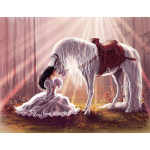 Beauty & Horse - Full Drill Diamond Painting