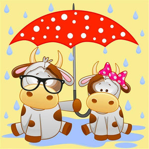 Umbrella Cow - Full Drill Diamond Painting