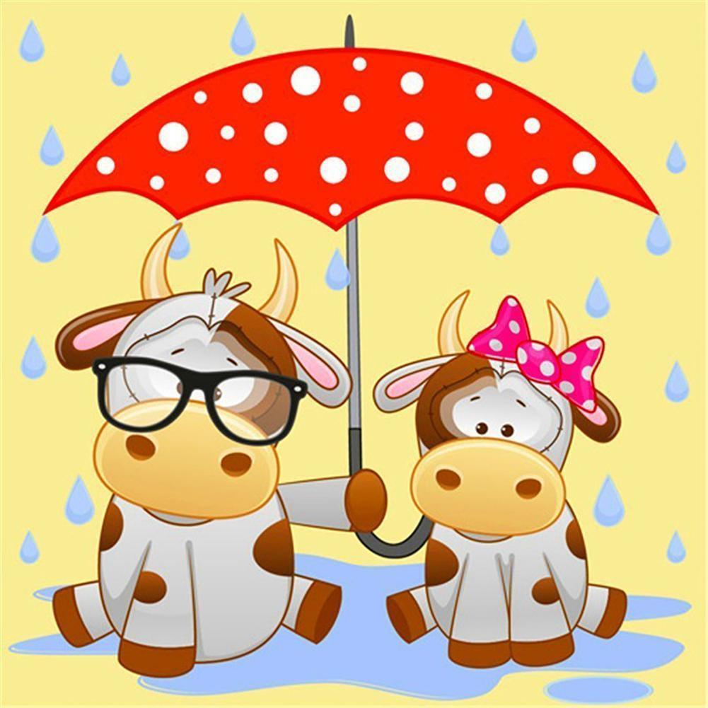Umbrella Cow - Full Drill Diamond Painting