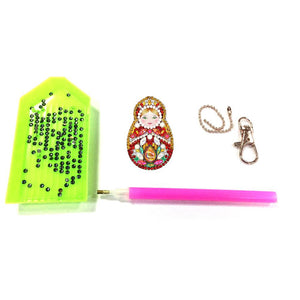 5pcs Matryoshka DIY Keychain