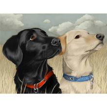 Load image into Gallery viewer, White Dog &amp; Black Dog - Full Drill Diamond Painting
