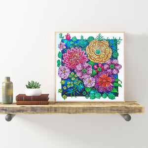 Flower-Special Shaped Crystal Diamond Painting-30*30cm