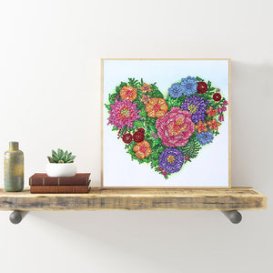 Love Flower-Special Shaped Crystal Diamond Painting-30*30cm