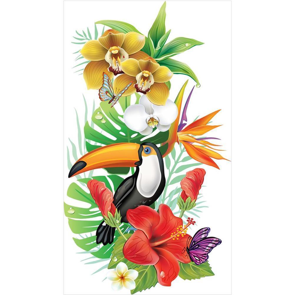 Flower Butterfly - Full Drill Diamond Painting - 30x48cm