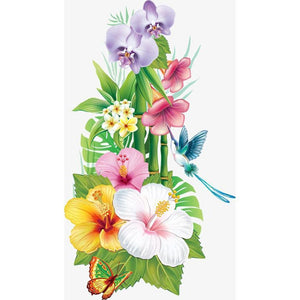 Flower Butterfly - Full Drill Diamond Painting - 30x48cm