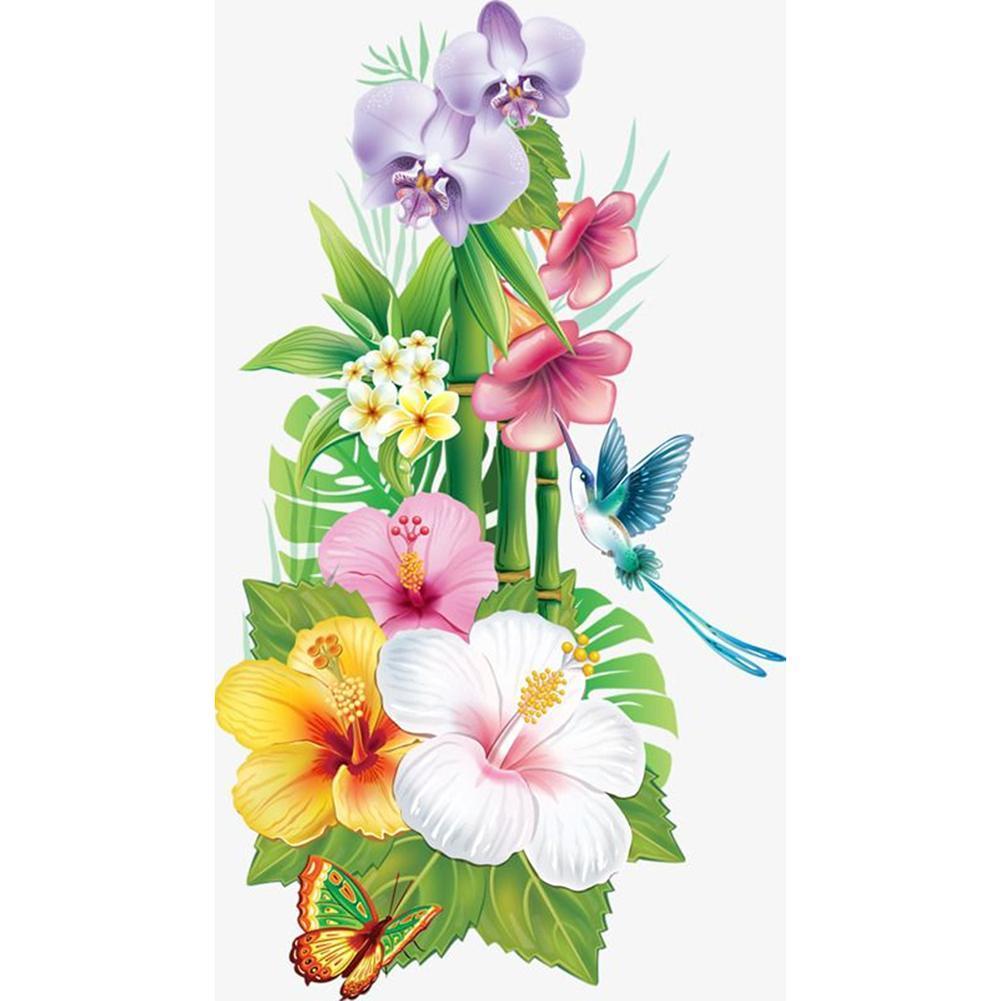 Flower Butterfly - Full Drill Diamond Painting - 30x48cm