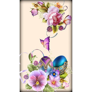 Flower Butterfly - Full Drill Diamond Painting - 30x48cm
