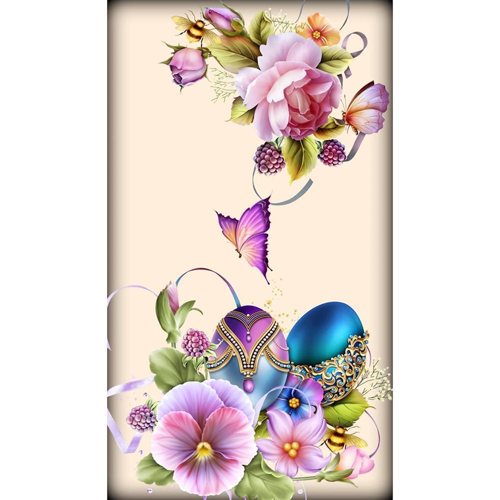 Flower Butterfly - Full Drill Diamond Painting - 30x48cm