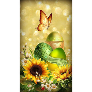 Flower Butterfly - Full Drill Diamond Painting - 30x48cm