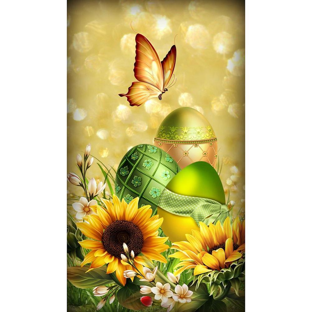 Flower Butterfly - Full Drill Diamond Painting - 30x48cm