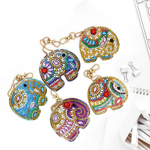 5pcs Elephant DIY Keychain