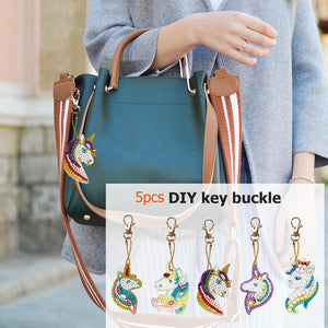 5pcs Unicorn DIY Keychain