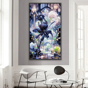 Black Rose-Full Drill Diamond Painting-40x70cm