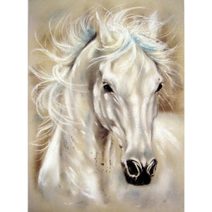 White Horse - Full Drill Diamond Painting