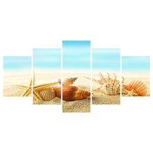 Load image into Gallery viewer, 5-pictures Beach - Full Drill Diamond Painting - 95x45cm
