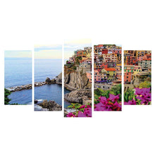 Load image into Gallery viewer, 5-pictures Seaside - Full Drill Diamond Painting - 95x45cm
