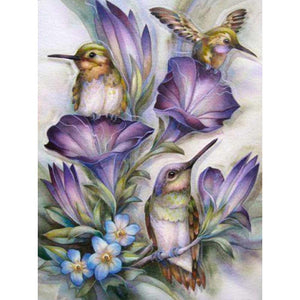 Hummingbird Flower - Full Drill Diamond Painting