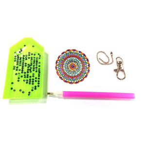 5pcs Mandala DIY Keychain