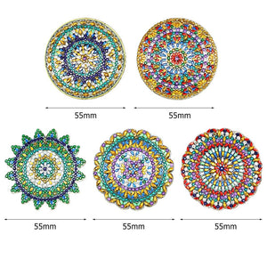 5pcs Mandala DIY Keychain