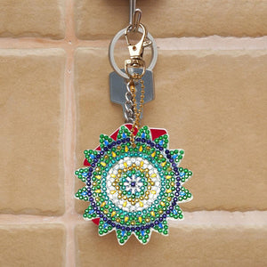 5pcs Mandala DIY Keychain