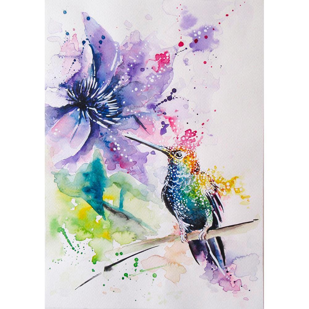 Hummingbird Flower - Full Drill Diamond Painting