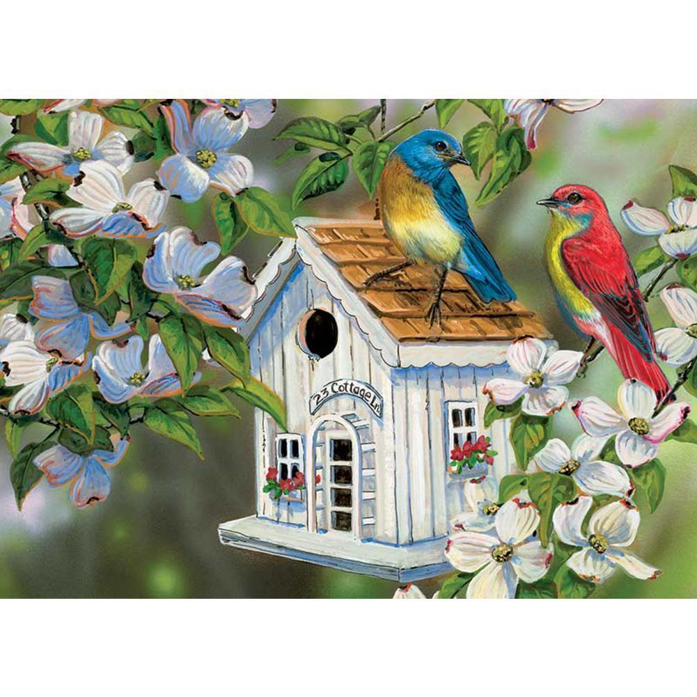 Flower Bird - Full Drill Diamond Painting