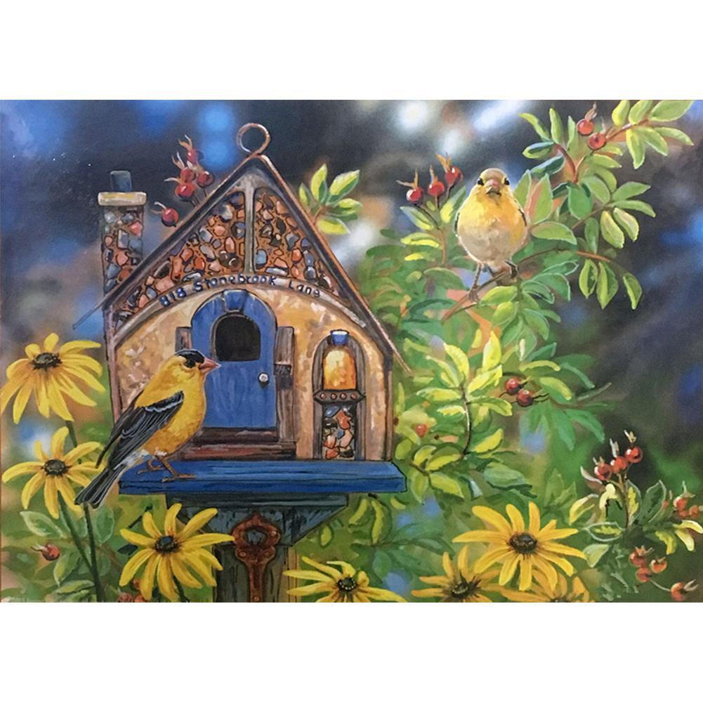 Flower Bird - Full Drill Diamond Painting