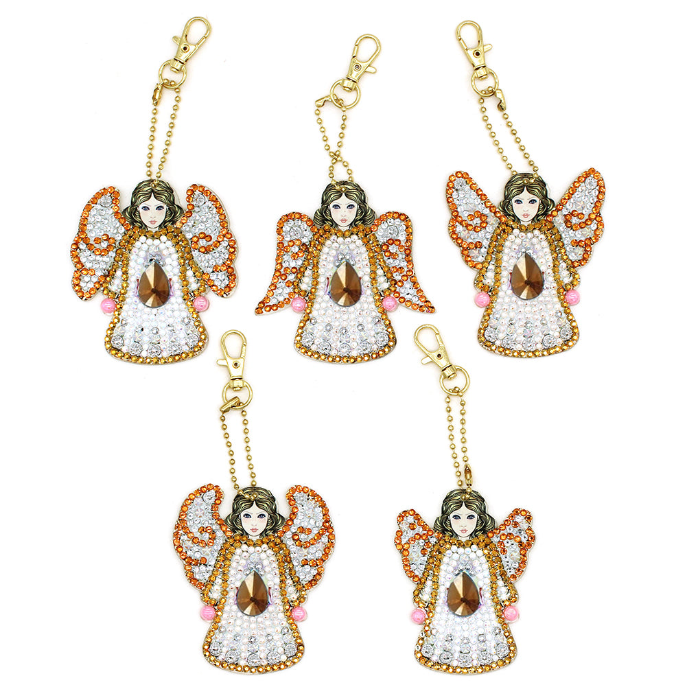 5pcs Angel DIY Keychain