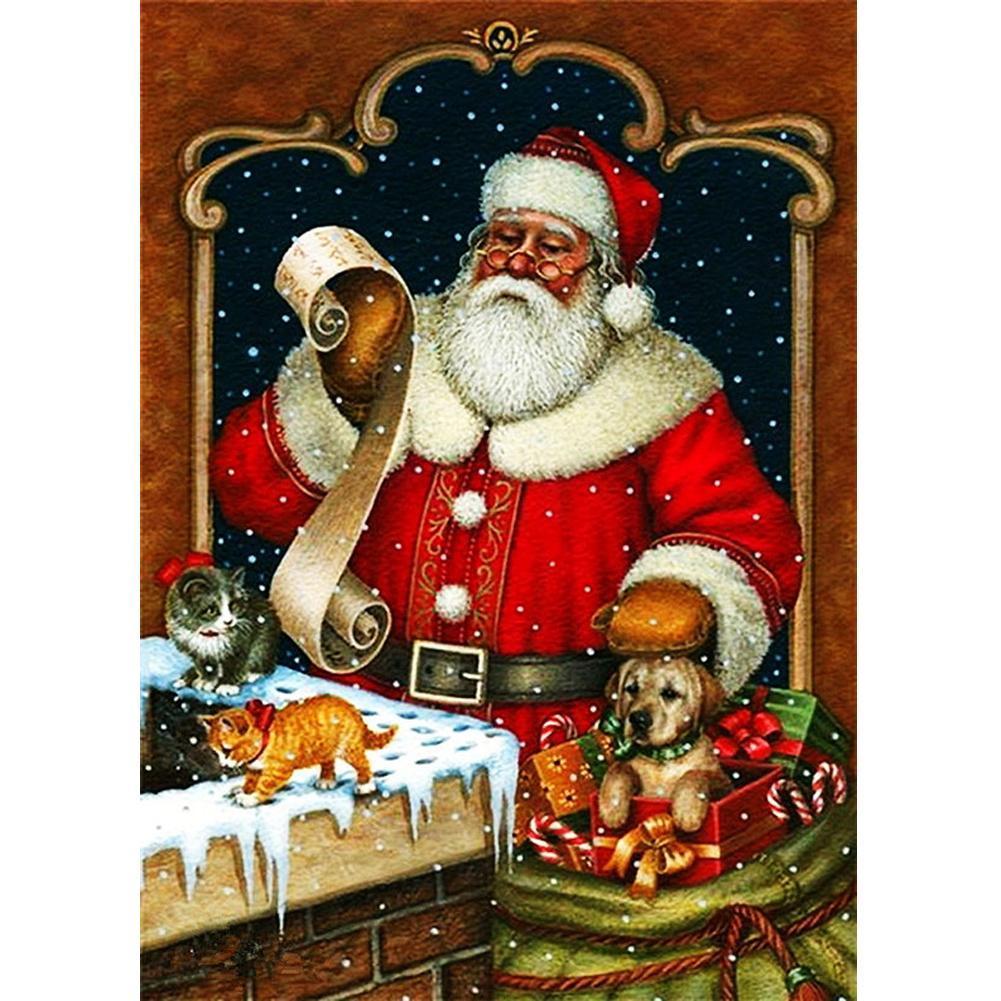 Santa Claus Snowman - Full Drill Diamond Painting