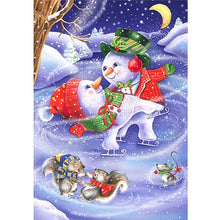 Load image into Gallery viewer, Snowman - Full Drill Diamond Painting

