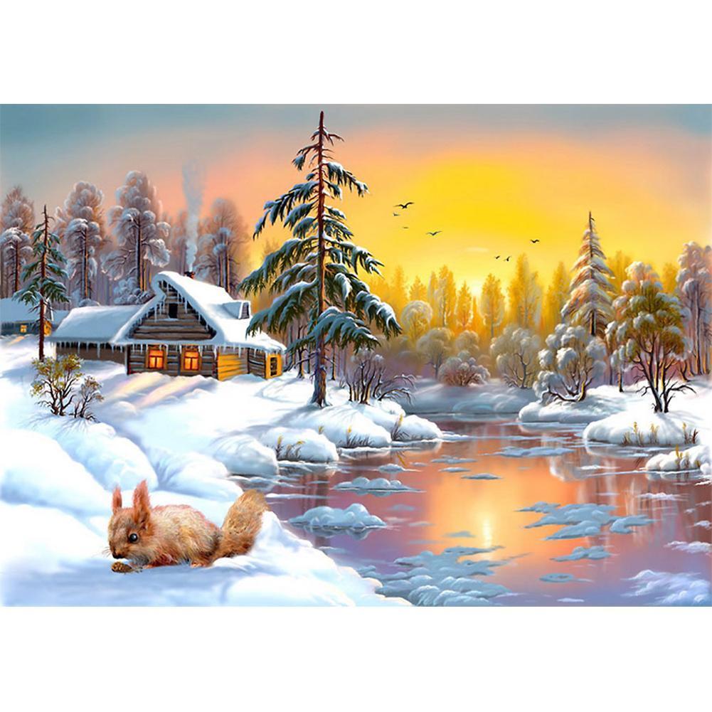 Snow Scenery - Full Drill Diamond Painting