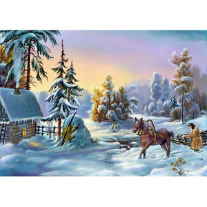 Snow Scenery - Full Drill Diamond Painting