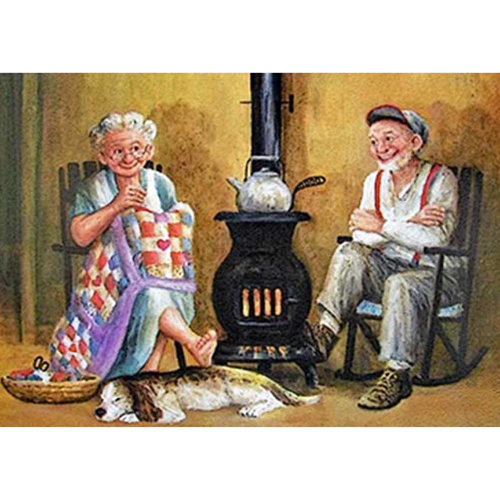 Older Couple - Full Drill Diamond Painting