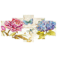 Load image into Gallery viewer, 5-pictures Butterfly - Full Drill Diamond Painting - 95x45cm
