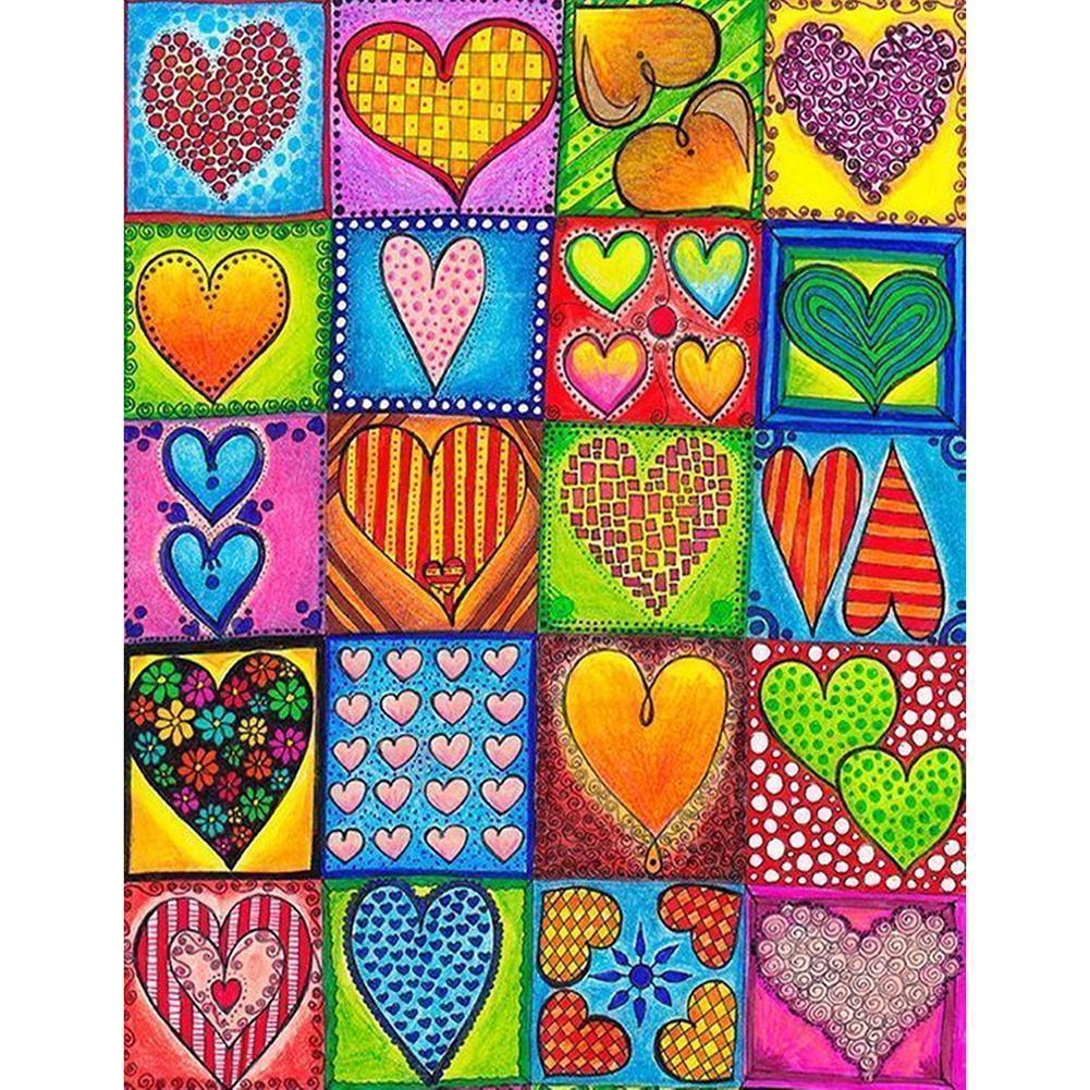 Heart - Full Drill Diamond Painting - 40x50cm
